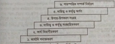 সংগঠন প্রক্রিয়ায় উপাদান বা পদক্ষেপসমূহ | ব্যবস্থাপনা পরিসর ও বিভাগীয়করণ | ব্যবস্থাপনা নীতিমালা