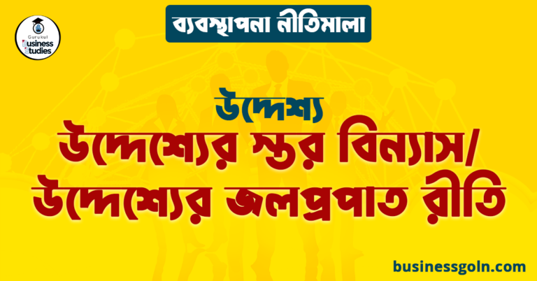 উদ্দেশ্যের স্তর বিন্যাস/ উদ্দেশ্যের জলপ্রপাত রীতি  | উদ্দেশ্য | ব্যবস্থাপনা নীতিমালা