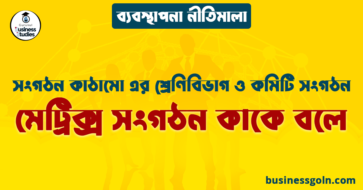 মেট্রিক্স সংগঠন কাকে বলে | সংগঠন কাঠামো এর শ্রেণিবিভাগ ও কমিটি সংগঠন